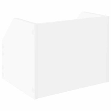 vidaXL Κουτί Άλμπουμ Βινυλίου Λευκό 38 x 30 x 29 εκ Επεξεργασμένο Ξύλο