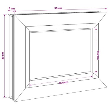 vidaXL Εσωτερικό χρώμα παραθύρου κελάρι λευκό RISOR 35 x 30 εκ.