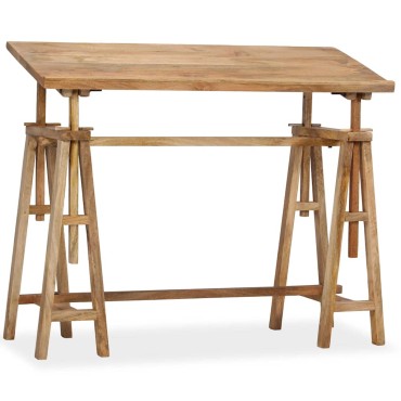 vidaXL Γραφείο Σχεδιαστήριο 116x50x76cm από Μασίφ Ξύλο Μάνγκο 1 τεμ.
