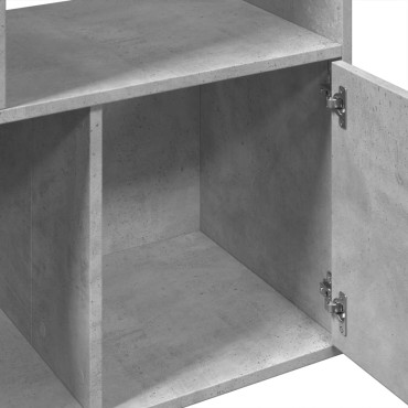vidaXL Βιβλιοθήκη Γκρι Σκυροδέματος 70x36x189cm Επεξεργ. Ξύλο 1 τεμ.