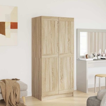 vidaXL Ντουλάπα Sonoma Δρυς 82,5x51,5x180cm από Επεξ. Ξύλο 1 τεμ.