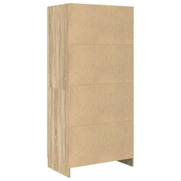 vidaXL Ντουλάπα Sonoma Δρυς 82,5x51,5x180cm από Επεξ. Ξύλο 1 τεμ.