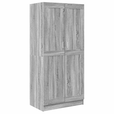 vidaXL Ντουλάπα Γκρι Sonoma 82,5x51,5x180cm από Επεξεργασμένο Ξύλο 1 τεμ.