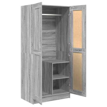 vidaXL Ντουλάπα Γκρι Sonoma 82,5x51,5x180cm από Επεξεργασμένο Ξύλο 1 τεμ.