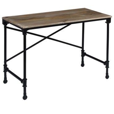 vidaXL Σεκρετέρ 110x50x96cm από Μασίφ Ξύλο Μάνγκο Ατσάλι 1 τεμ.