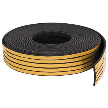vidaXL Αυτοκόλλητη σφραγίδα παραθύρου Μαύρο 15 x 8 mm 50 μ EPDM αφρός