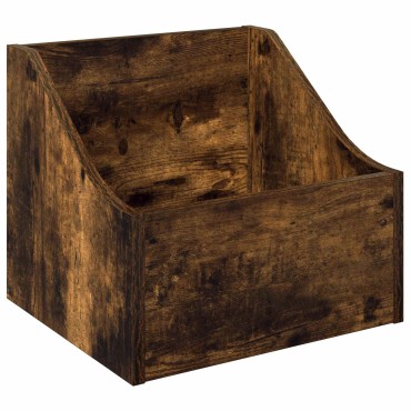 vidaXL Κουτί LP Καπνισμένο Ξύλο Δρυός 37 x 33 x 32 εκ.