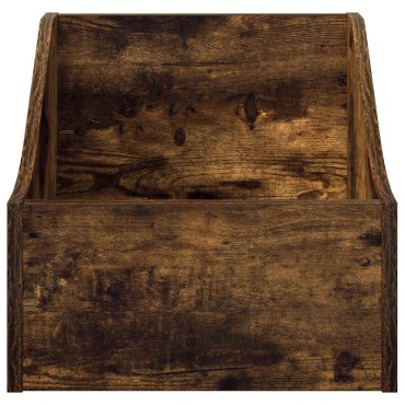 vidaXL Κουτί LP Καπνισμένο Ξύλο Δρυός 37 x 33 x 32 εκ.