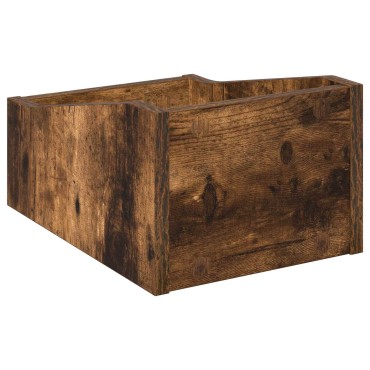 vidaXL Κουτί LP 2 τμχ. Καπνισμένο Ξύλο Δρυός 23 x 33 x 16 εκ.