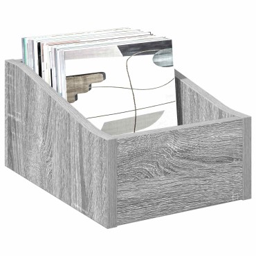 vidaXL Κουτί LP 2 τμχ. Γκρι Sonoma 23 x 33 x 16 εκ. Επεξεργασμένο Ξύλο