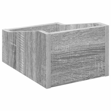 vidaXL Κουτί LP 2 τμχ. Γκρι Sonoma 23 x 33 x 16 εκ. Επεξεργασμένο Ξύλο
