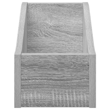 vidaXL Κουτί LP 2 τμχ. Γκρι Sonoma 18 x 32 x 18 εκ. Επεξεργασμένο Ξύλο