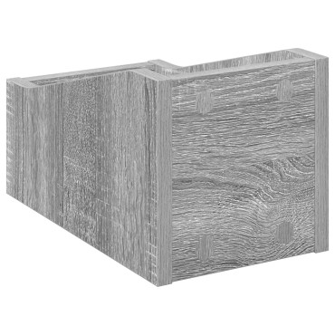 vidaXL Κουτί LP 2 τμχ. Γκρι Sonoma 18 x 32 x 18 εκ. Επεξεργασμένο Ξύλο
