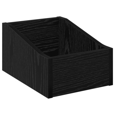 vidaXL Κουτί LP Μαύρη Δρυς 23 x 33 x 16 εκ. Επεξεργασμένο Ξύλο