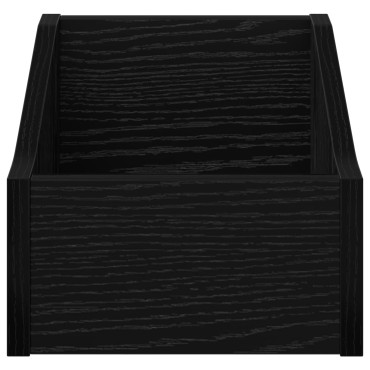 vidaXL Κουτί LP 2 τμχ. Μαύρη Δρυς 23 x 33 x 16 εκ. Επεξεργασμένο Ξύλο
