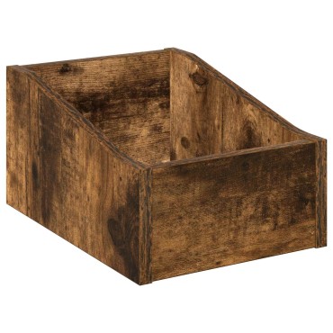 vidaXL Κουτί LP Καπνισμένο Ξύλο Δρυός 23 x 33 x 16 εκ.
