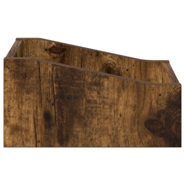 vidaXL Κουτί LP Καπνισμένο Ξύλο Δρυός 23 x 33 x 16 εκ.