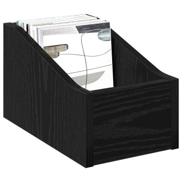 vidaXL Κουτί LP 2 τμχ. Μαύρη Δρυς 18 x 32 x 18 εκ. Επεξεργασμένο Ξύλο