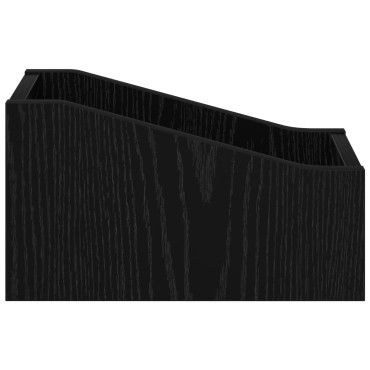 vidaXL Κουτί LP 2 τμχ. Μαύρη Δρυς 18 x 32 x 18 εκ. Επεξεργασμένο Ξύλο