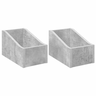 vidaXL Κουτί LP 2 τμχ. Γκρι Σκυροδέματος 18 x 32 x 18 εκ.
