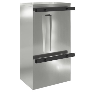 vidaXL γραμματοκιβώτιο Μαύρο 30 x 20 x 55 εκ. Επικαλυμμένος Χάλυβας