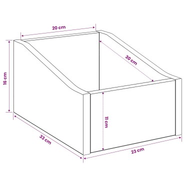 vidaXL Κουτί LP Artisan Δρυς 23 x 33 x 16 εκ. Επεξεργασμένο Ξύλο