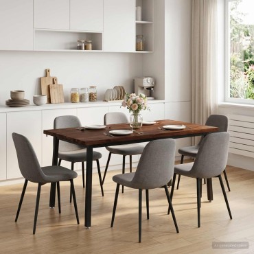 vidaXL Τραπέζι Φαγητού με Ζωντανό Χείλος 160x70x75cm Σκούρο Καφέ 1 τεμ.