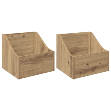vidaXL Κουτί LP 2 τμχ. Artisan Δρυς 37 x 33 x 32 εκ.