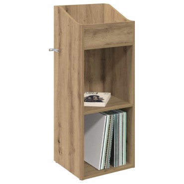 vidaXL Ντουλάπι δίσκων βινυλίου Artisan Δρυς 36x36x95,5 εκ 1 τεμ.
