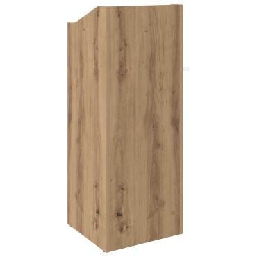 vidaXL Ντουλάπι δίσκων βινυλίου Artisan Δρυς 36x36x95,5 εκ 1 τεμ.