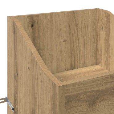 vidaXL Ντουλάπι δίσκων βινυλίου Artisan Δρυς 36x36x95,5 εκ 1 τεμ.