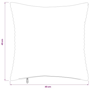 vidaXL Κάλυμμα Μαξιλαριού 12 pcs HEERLEN Κίτρινο 45 x 45 cm κορντουρόι