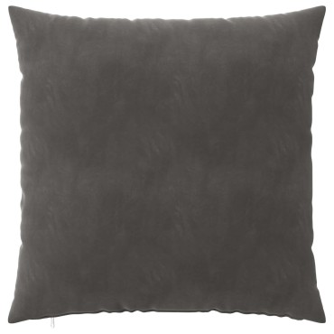 vidaXL Κάλυμμα Μαξιλαριού 2 pcs HEERLEN Σκούρο Γκρι 80 x 80 cm Βελούδο