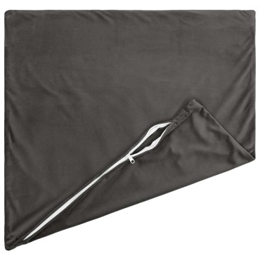 vidaXL Κάλυμμα Μαξιλαριού 2 pcs HEERLEN Σκούρο Γκρι 80 x 80 cm Βελούδο