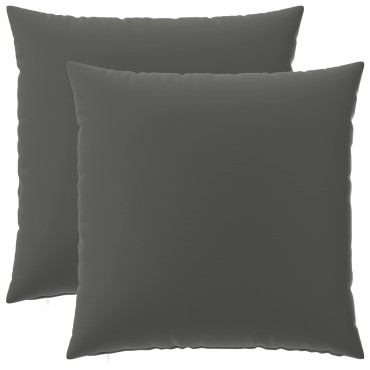 vidaXL Κάλυμμα Μαξιλαριού 2 pcs HEERLEN Ανθρακί 80 x 80 cm Πολυεστέρας