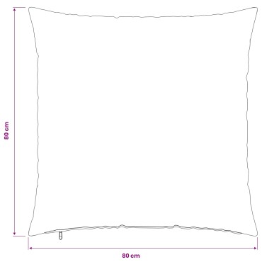 vidaXL Κάλυμμα Μαξιλαριού 2 pcs HEERLEN Ανθρακί 80 x 80 cm Πολυεστέρας