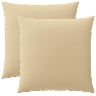 vidaXL Κάλυμμα Μαξιλαριού 2 pcs HEERLEN Μπεζ 80 x 80 cm Πολυεστέρας