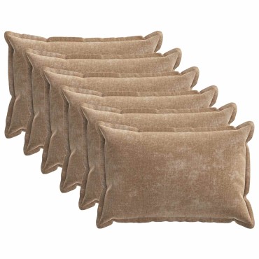 vidaXL Κάλυμμα Μαξιλαριού 6 τμχ. HOUTEN Καφέ 30 x 50 cm