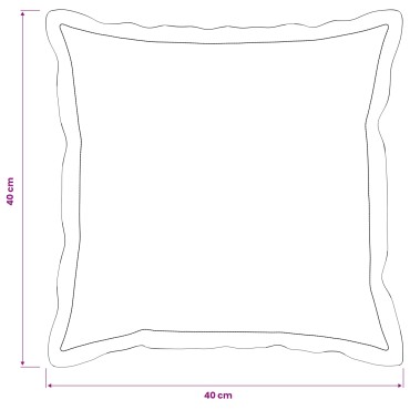 vidaXL Κάλυμμα Μαξιλαριού 2 pcs HOUTEN Καφέ 40 x 40 cm Ψεύτικο Λινό