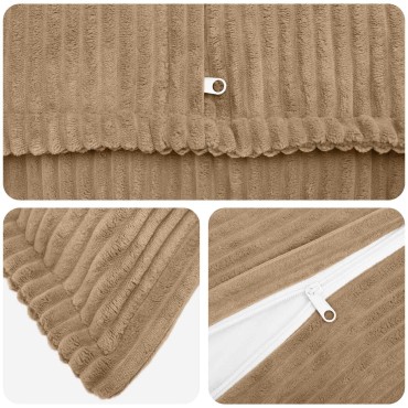 vidaXL Κάλυμμα Μαξιλαριού 2 τμχ. HOUTEN Καφέ 50 x 75 cm κορντουρόι