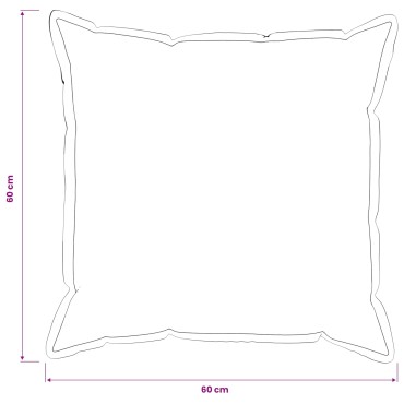 vidaXL Κάλυμμα Μαξιλαριού 6 pcs HOUTEN Κρεμ 60 x 60 cm Ψεύτικο Λινό