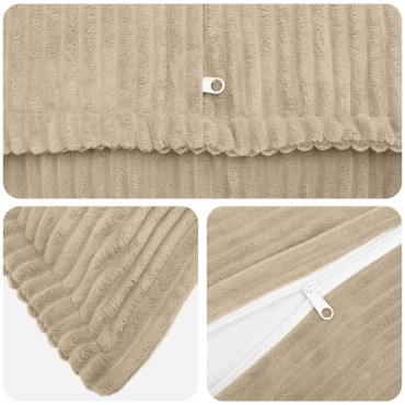 vidaXL Κάλυμμα Μαξιλαριού 6 τμχ. HOUTEN Taupe 70 x 70 cm κορντουρόι