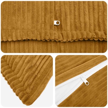 vidaXL Κάλυμμα Μαξιλαριού 2 τμχ. HOUTEN Κίτρινο 80 x 80 cm κορντουρόι