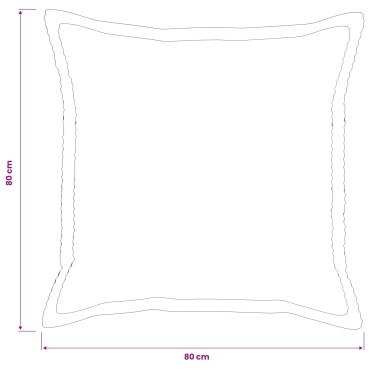 vidaXL Κάλυμμα Μαξιλαριού 2 τμχ. HOUTEN Κίτρινο 80 x 80 cm κορντουρόι