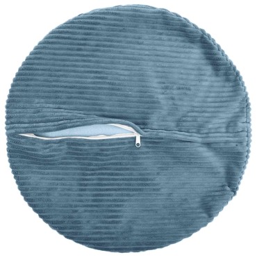 vidaXL Κάλυμμα Μαξιλαριού 2 pcs HEERLEN Μπλε Ø 30 cm κορντουρόι