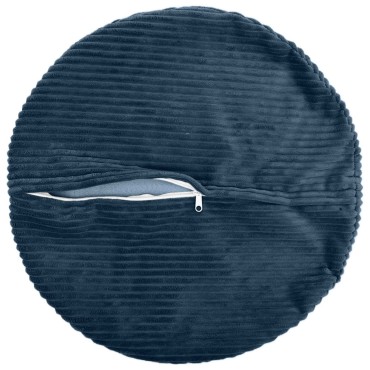 vidaXL Κάλυμμα Μαξιλαριού 2 pcs HEERLEN Σκούρο μπλε Ø 30 cm κορντουρόι