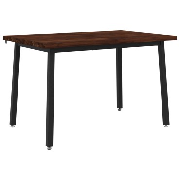 vidaXL 140x70x75cm Στερεό Ξύλο Ακακίας Σκούρο Καφέ και Μαύρο