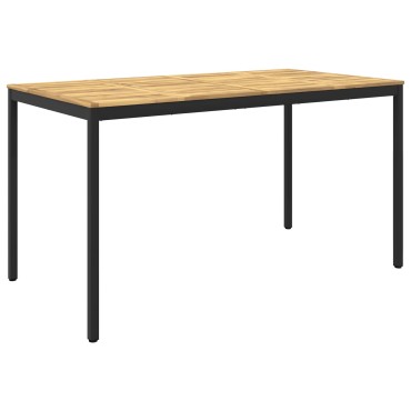 vidaXL Τραπέζι μπαρ κήπου Λευκό και Μαύρο 196x100,5x105 εκ 1 τεμ.