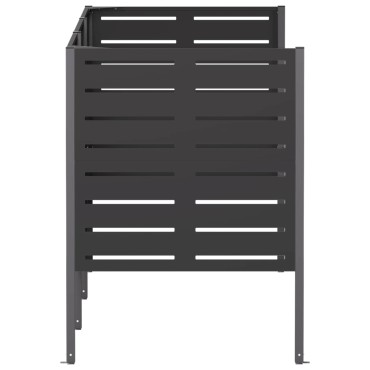 vidaXL Κάλυμμα Κάδου Απορριμμάτων 249x85x113cm Ατσάλι Μαύρο