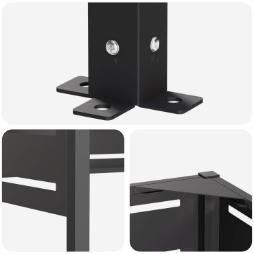 vidaXL Κάλυμμα Κάδου Απορριμμάτων 249x85x113cm Ατσάλι Μαύρο